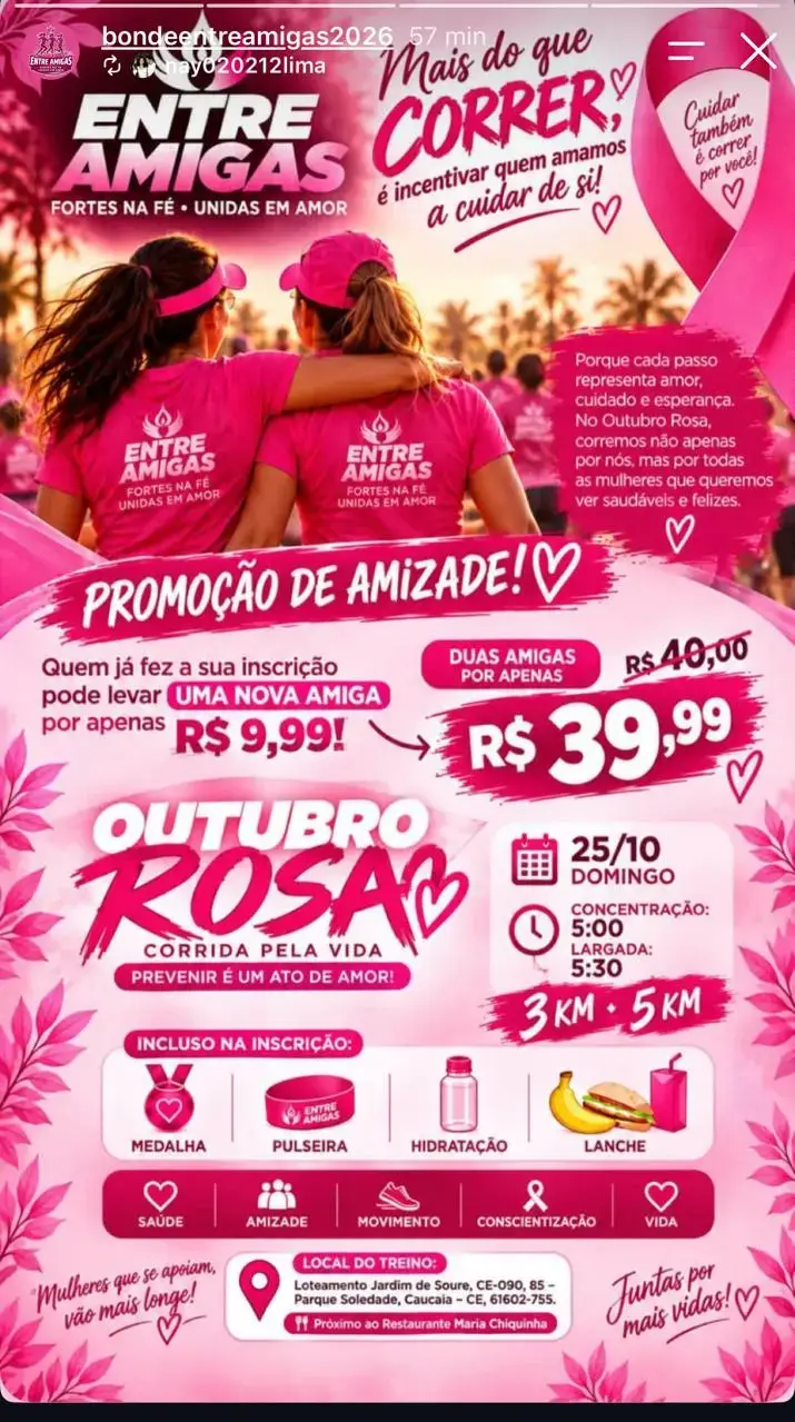 Galeria — Treinão Outubro ROSA - Corrida pela vida!  — foto 1